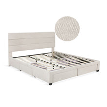 Load image into Gallery viewer, Arbor Super King Bed Frame with 4 Drawers - Beige