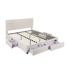 Load image into Gallery viewer, Arbor Super King Bed Frame with 4 Drawers - Beige