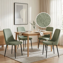 Load image into Gallery viewer, Oliro Linen Dining Chair - Set of 4 - Dark Green