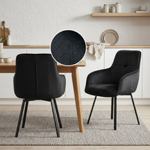 Load image into Gallery viewer, Elora Swivel Velvet Dining Chair - Set of 2 - Black