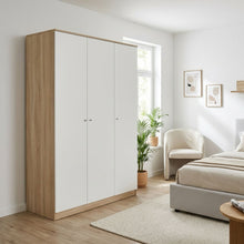 Load image into Gallery viewer, Ellis 3 Door Wardrobe - Oak + White