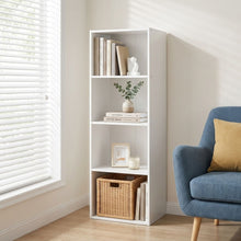Load image into Gallery viewer, Clinton 4 Tier Bookshelf Display Shelf - White