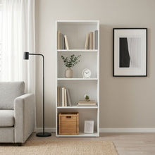 Load image into Gallery viewer, Clinton 4 Tier Bookshelf Display Shelf - White