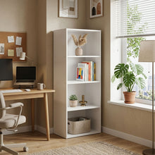 Load image into Gallery viewer, Clinton 4 Tier Bookshelf Display Shelf - White