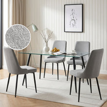 Load image into Gallery viewer, Oliro Linen Dining Chair - Set of 4 - Light Grey