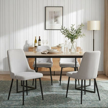 Load image into Gallery viewer, Oliro Linen Dining Chair - Set of 4 - Light Grey