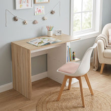Load image into Gallery viewer, Brian 100cm Computer Desk - Oak + White