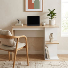 Load image into Gallery viewer, Brian 100cm Computer Desk - Oak + White