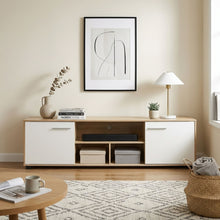 Load image into Gallery viewer, Cauto 1.8m Entertainment Unit - Oak + White