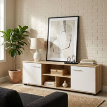 Load image into Gallery viewer, Cauto 1.8m Entertainment Unit - Oak + White
