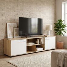 Load image into Gallery viewer, Cauto 1.8m Entertainment Unit - Oak + White