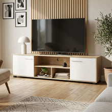 Load image into Gallery viewer, Cauto 1.8m Entertainment Unit - Oak + White