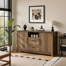 Load image into Gallery viewer, Georgie Sideboard Buffet Table - Knotty Oak