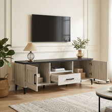 Load image into Gallery viewer, Scottie 1.5m Entertainment Unit - White Oak + Black