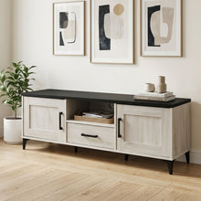 Load image into Gallery viewer, Scottie 1.5m Entertainment Unit - White Oak + Black