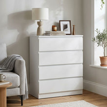 Load image into Gallery viewer, Hollis 4 Drawers Tallboy - White