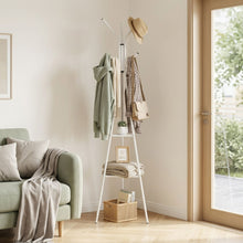 Load image into Gallery viewer, Aero Coat Rack with Storage Shelves - White