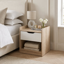 Load image into Gallery viewer, Haley Bedside Table - Oak + White
