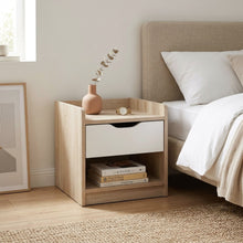 Load image into Gallery viewer, Haley Bedside Table - Oak + White