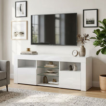 Load image into Gallery viewer, Atka 1.45m LED Entertainment Unit - White