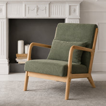Load image into Gallery viewer, Taru Linen Armchair - Dark Green