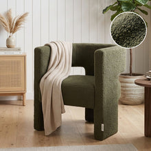 Load image into Gallery viewer, Rivo Boucle Armchair - Dark Green