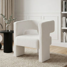 Load image into Gallery viewer, Rivo Boucle Armchair - White