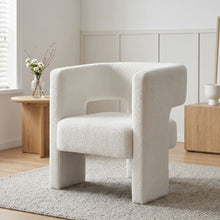 Load image into Gallery viewer, Rivo Boucle Armchair - White