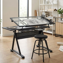 Load image into Gallery viewer, Oliver Height Adjustable Drafting Table - Black