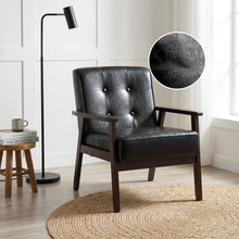 Load image into Gallery viewer, Ronan PU Armchair - Black