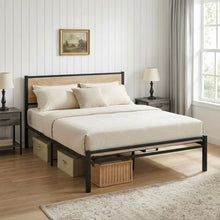 Load image into Gallery viewer, Bella Queen Bed Frame - Oak + Black