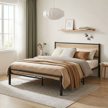 Load image into Gallery viewer, Bella Queen Bed Frame - Oak + Black