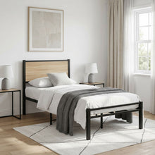 Load image into Gallery viewer, lt10559-bella-single-bed-frame-oak-black-2605123