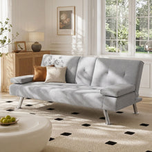 Load image into Gallery viewer, Arleth 3 Seater Sofa Bed - Light Grey