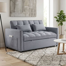 Load image into Gallery viewer, Vida 2 Seater Sofa Bed - Grey
