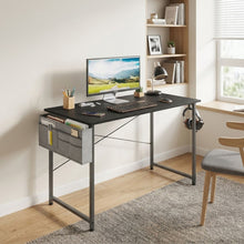 Load image into Gallery viewer, Cayden 100cm Computer Desk with Storage Bag - Black