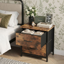 Load image into Gallery viewer, Hailey Bedside Table - Rustic Brown