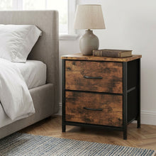 Load image into Gallery viewer, Hailey Bedside Table - Rustic Brown