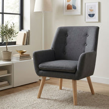 Load image into Gallery viewer, Lina Linen Armchair - Dark Grey