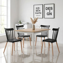 Load image into Gallery viewer, Cooper Dining Chair - Set of 4 - Black + Oak