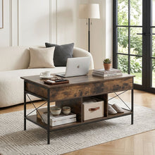 Load image into Gallery viewer, Vault Lift-Top Storage Coffee Table - Rustic Brown