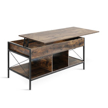 Load image into Gallery viewer, Vault Lift-Top Storage Coffee Table - Rustic Brown