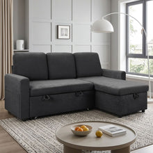 Load image into Gallery viewer, Amy 3 Seater Sofa Bed with Storage - Dark Grey