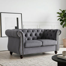 Load image into Gallery viewer, Emily Velvet 2 Seater Sofa – Grey