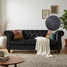 Load image into Gallery viewer, Emily Velvet 3 Seater Sofa – Black