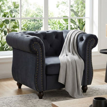 Load image into Gallery viewer, Emily Velvet Occasional Chair - Black