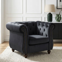 Load image into Gallery viewer, Emily Velvet Occasional Chair - Black