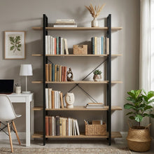 Load image into Gallery viewer, Forge 5 Tier Bookshelf - Light Grey Wood