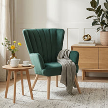 Load image into Gallery viewer, Neil Velvet Armchair - Green