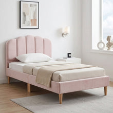 Load image into Gallery viewer, Daisy Velvet King Single Bed Frame - Pink